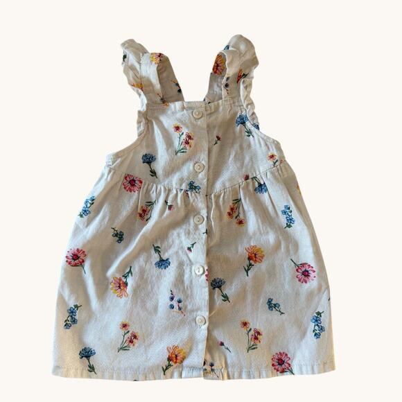 H&M Other - H&M Baby Wildflower Floral Sundress Ruffle Strap 6-9M